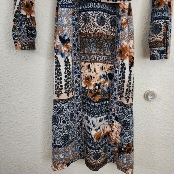 Lularoe Patchwork Ellie Class Shirt Dress Women's Size Small NWOT - Picture 7 of 9